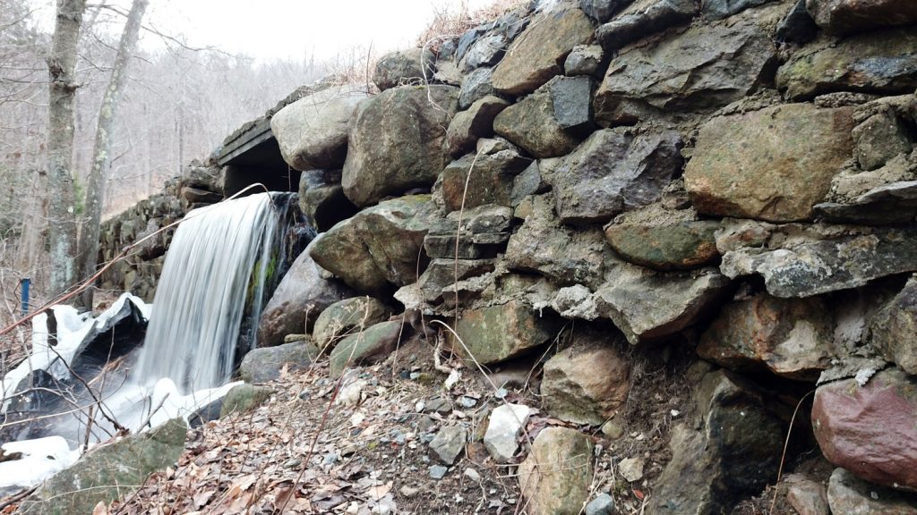 The spillway of the Lake Hudsonia dam