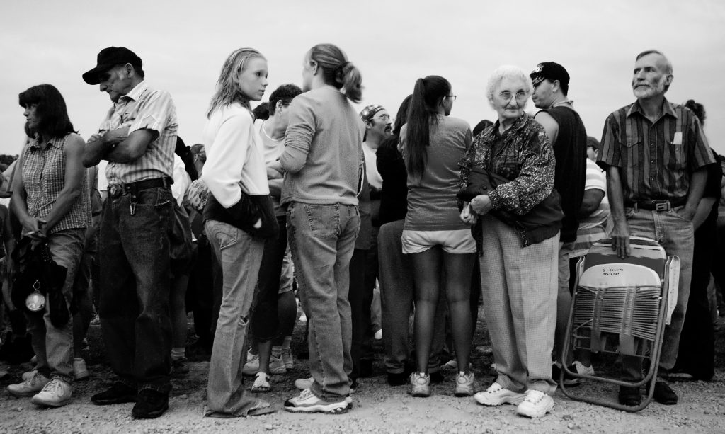 people of appalachia waiting in line for medical care